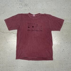 vintage/y2k purple wine glass tee